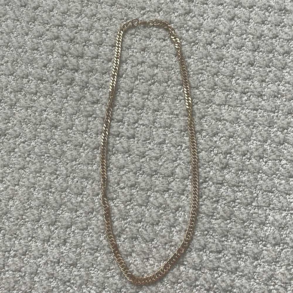 Gold Pleated Necklace